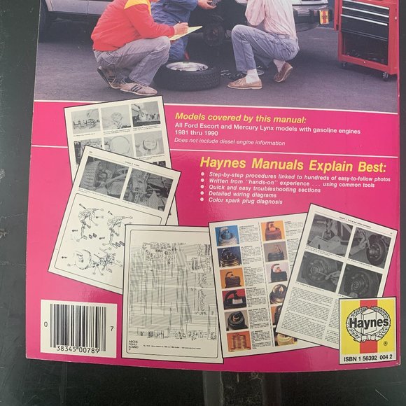 Haynes Ford Escort & Mercury Lynx 1981-1990 Repair Service Manual 789 1563920042 - Picture 5 of 10